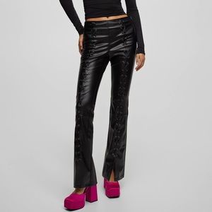 Pull & Bear Faux Leather Pants (Size 4/26in)